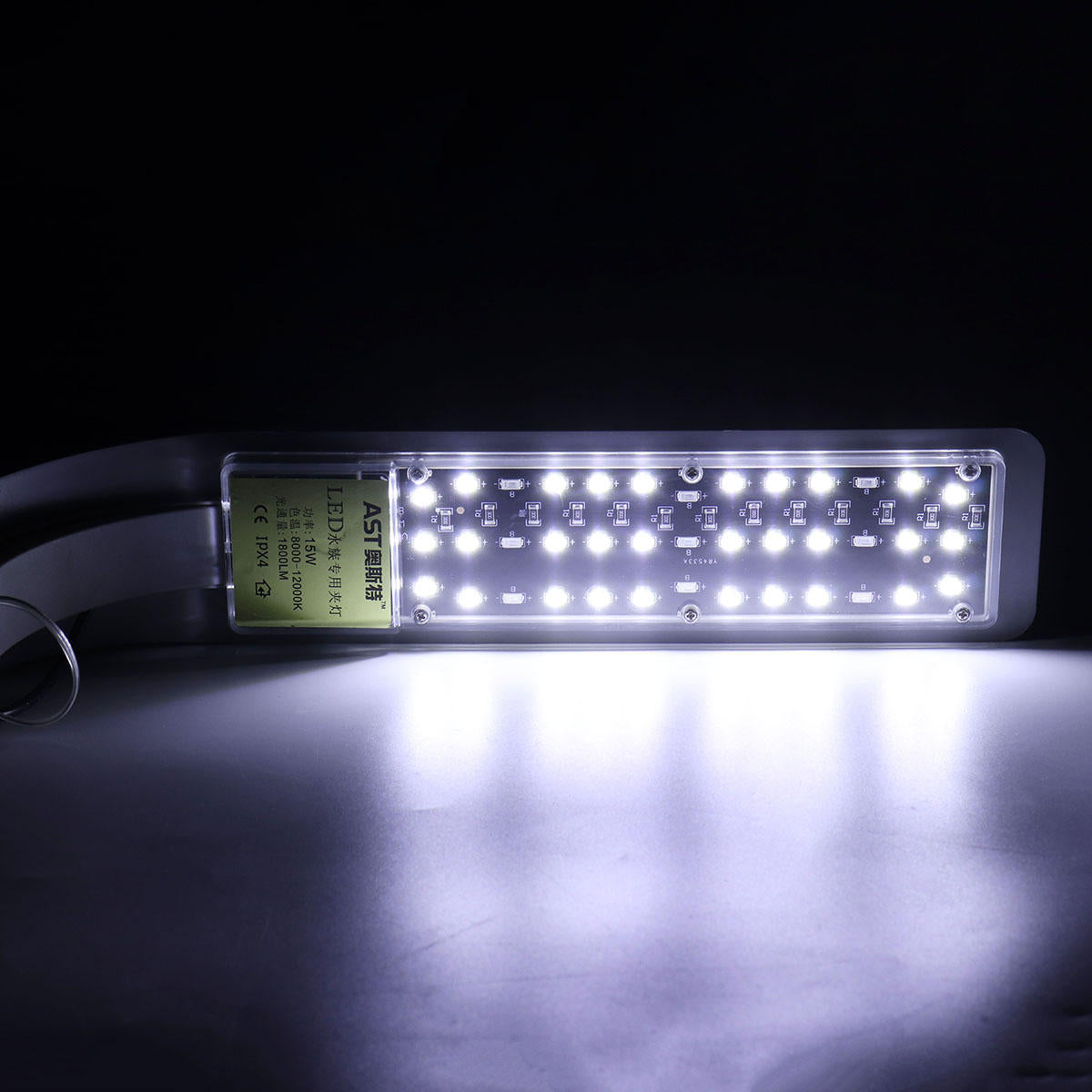 Aquarium Light Clip on Tank Fish ,Plants Grow Lamp with Temperature Display for 40-80cm Tank White and Blue LEDs