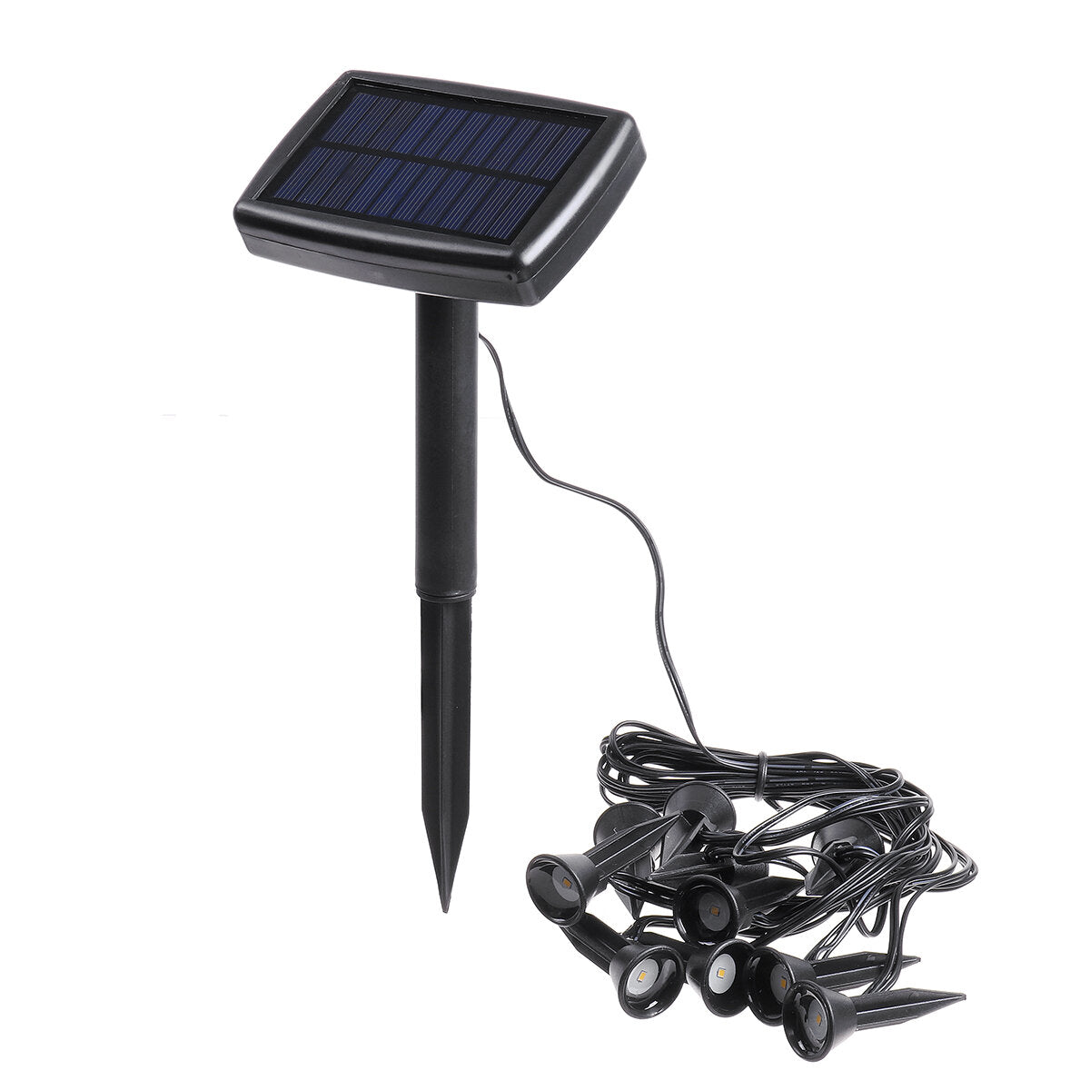 Solar Powered Dual Spot Light Outdoor Garden Landscape Spotlight Yard Lawn Lamp with 10x Spotlight