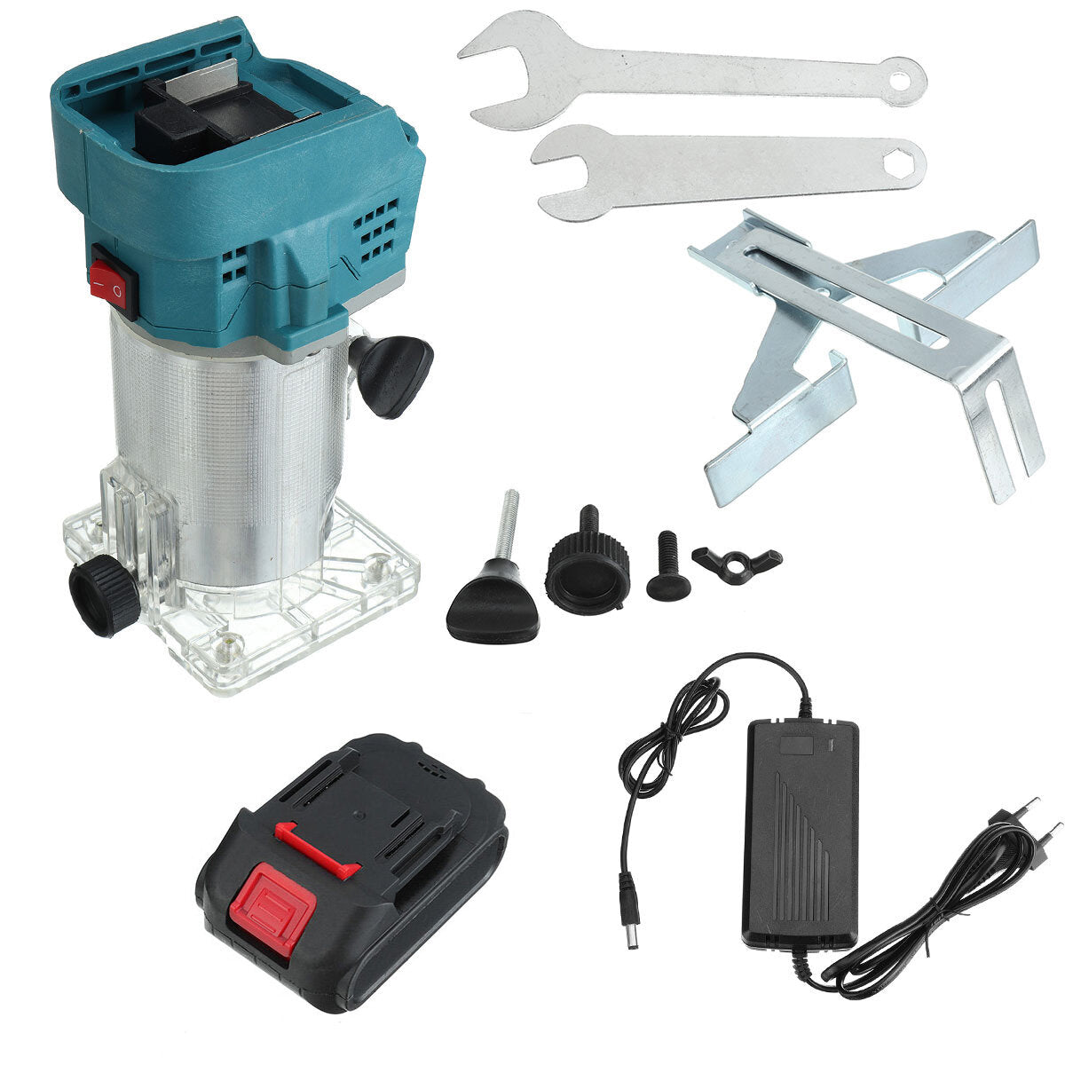6.35mm Cordless Electric Trimmer Compact Palm Router Corded Woodworking Trimming Edge Guide Wood