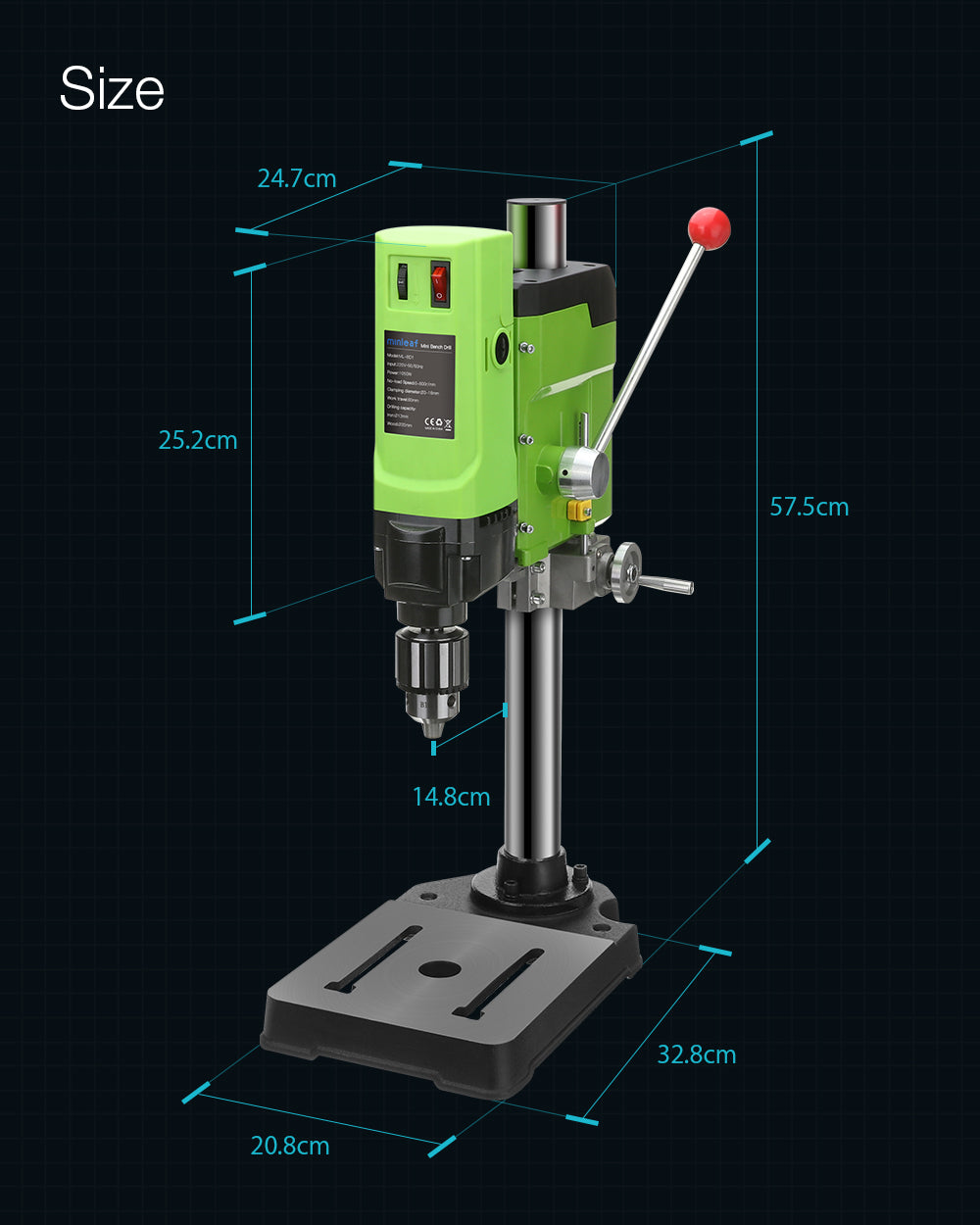 Bench Drill Stand 1050W Mini Electric Bench Drilling Machine Drill Chuck 3-16mm