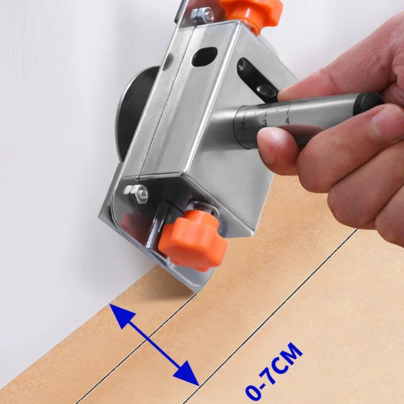 Multi-Functional Woodworking Marking Tool with Adjustable Wall Distance, Precision Marking, and Durable Stainless Steel Construction