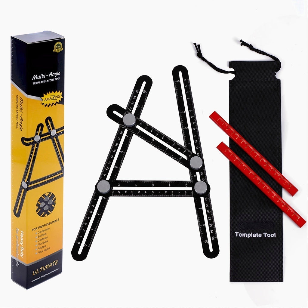 Heavy Duty Aluminum Angle Finder Multi Measuring Ruler For Craftsman Construction