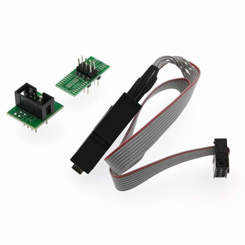 24 25 Series EEPROM Flash BIOS USB Programmer Module + SOIC8 SOP8 Test Clip + 1.8V adapter + SOIC8 adapter DIY KIT