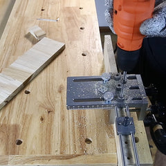 Aluminum Alloy Quick Doweling Jig with Magnetic Sheet, Adjustable Drill Guides for Woodworking DIY Projects