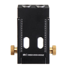 Woodworking Aluminum Alloy Pocket Hole Jig 9mm Carpentry Hole Angle Drill Guide with Step Drill Bit Set