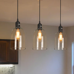 16x33cm Modern Ceiling Light LED Pendant Lamp Glass Dining Room Chandelier Fixtures