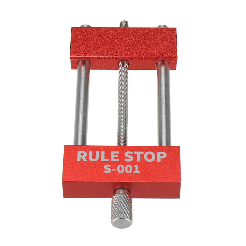 Aluminum Alloy Woodworking Rule Stop, 0-60mm Clamp Range, 95mm Length, Durable & High Precision Tool