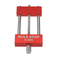 Aluminum Alloy Woodworking Rule Stop, 0-60mm Clamp Range, 95mm Length, Durable & High Precision Tool