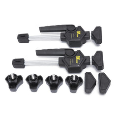Durable Black Plastic Woodworking Clamps - Adjustable 20mm Fit, 260mm Length, Ideal for DIY Projects (2 or 4 Pack)