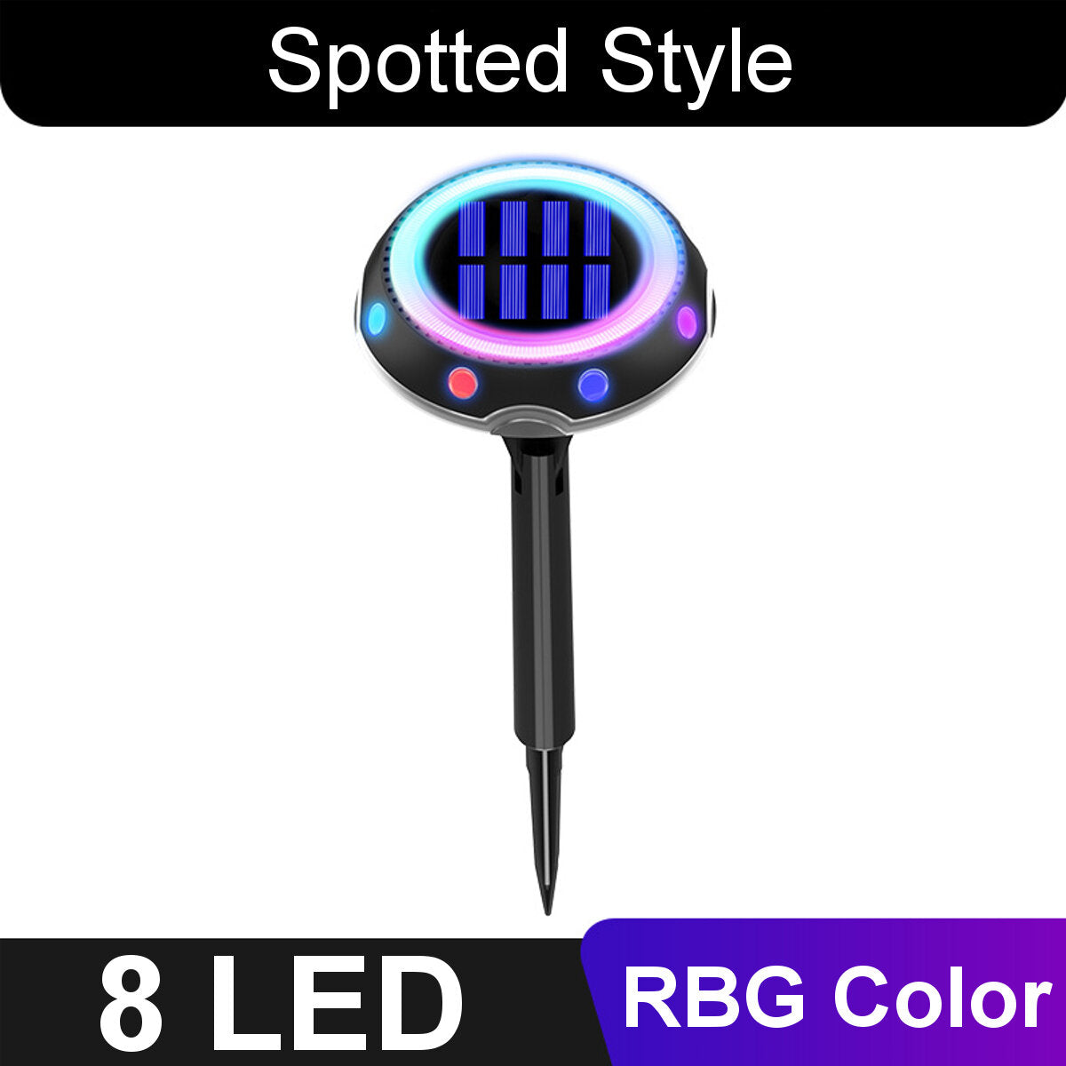 8/10 LED Solar Power Disk Light Buried Light Outdoor Under Ground Waterproof Lamp