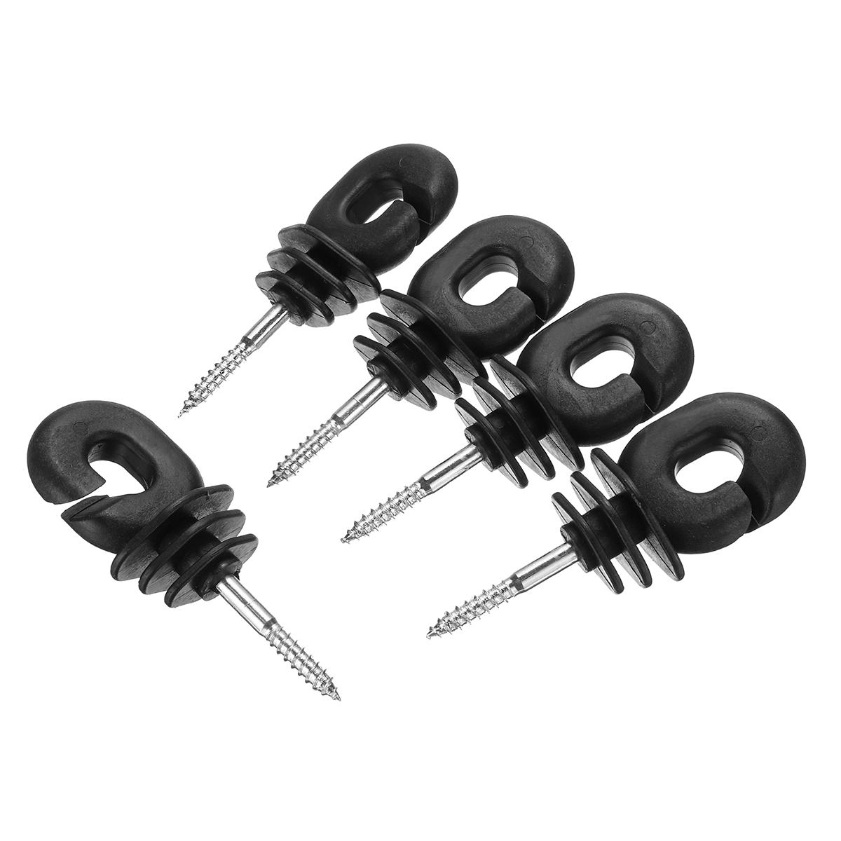 50Pcs Pet Electronic Fence Offset Ring Insulators Fencing 4 inch Screw In Posts Wire