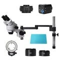 Trinocular Microscope with 360° Swivel Arm for Mobile Phone Repair and Circuit Board Soldering 2K High Definition Camera Included