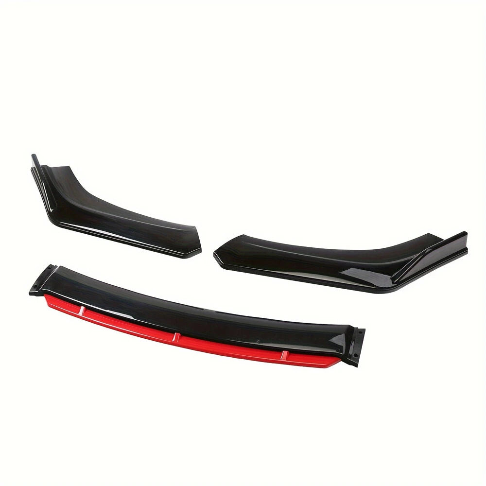 Car Front Bumper Lip Splitter Universal Aerodynamic Body Kit Spoiler Diffuser Protector Impact-Resistant Enhances Downforce Stylish