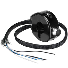3 In 1 CNC 22mm Alloy Button Light Start Kill Switch Motorcycle Handlebar Cafe Racer