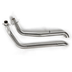 2PCS Chrome Pipes Full Exhaust System + Silencer For Honda STEED VLX400 VLX600
