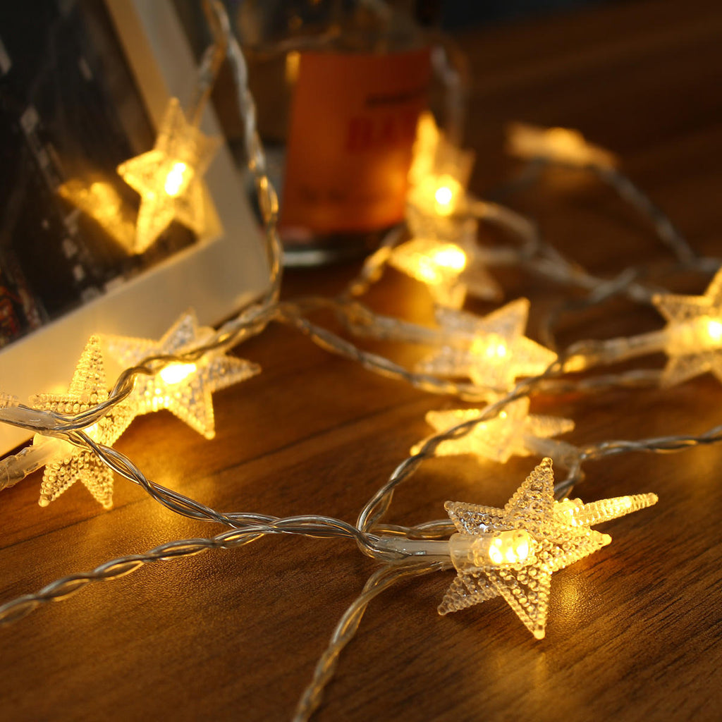 Battery Powered 5M 40LEDs Star Fairy String Light for Christmas Party Ddcor DC4.5V