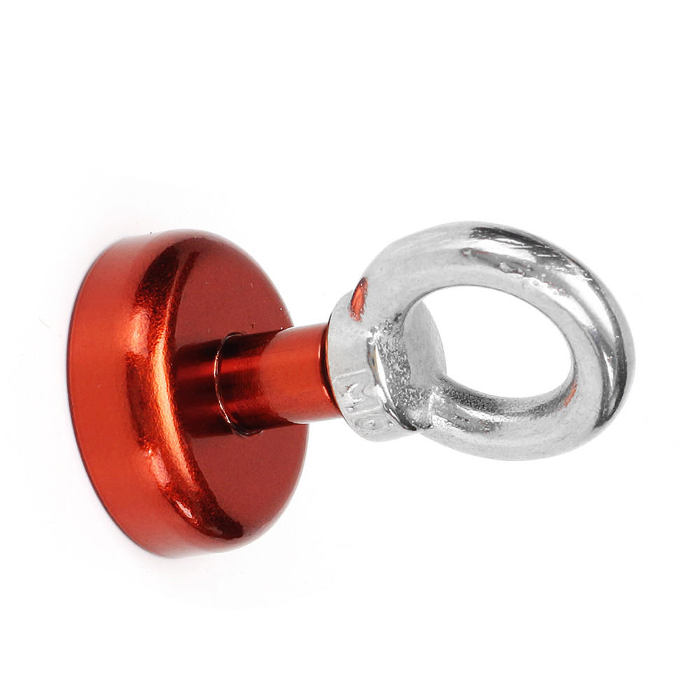 25mm 22kg Neodymium Recovery Magnet Metal Detector Circular Eyebolt Magnet Red/Yellow/Blue