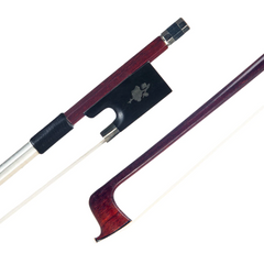 4/4 Violin Bow Brazilwood Bow Octagonal Stick Sheepskin Grip White Horsehair Ebony Frog