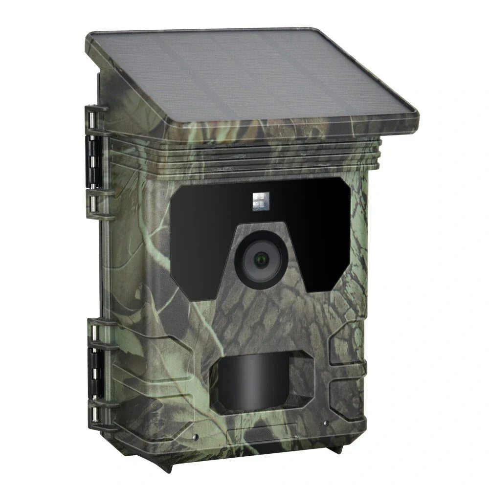 24MP 1080P Solar Panel Hunting Camera Outdoors IP65 Waterproof Infrared Night Vision Monitoring Wildlife Trap Trail Camera Video Photo Recorder Cam