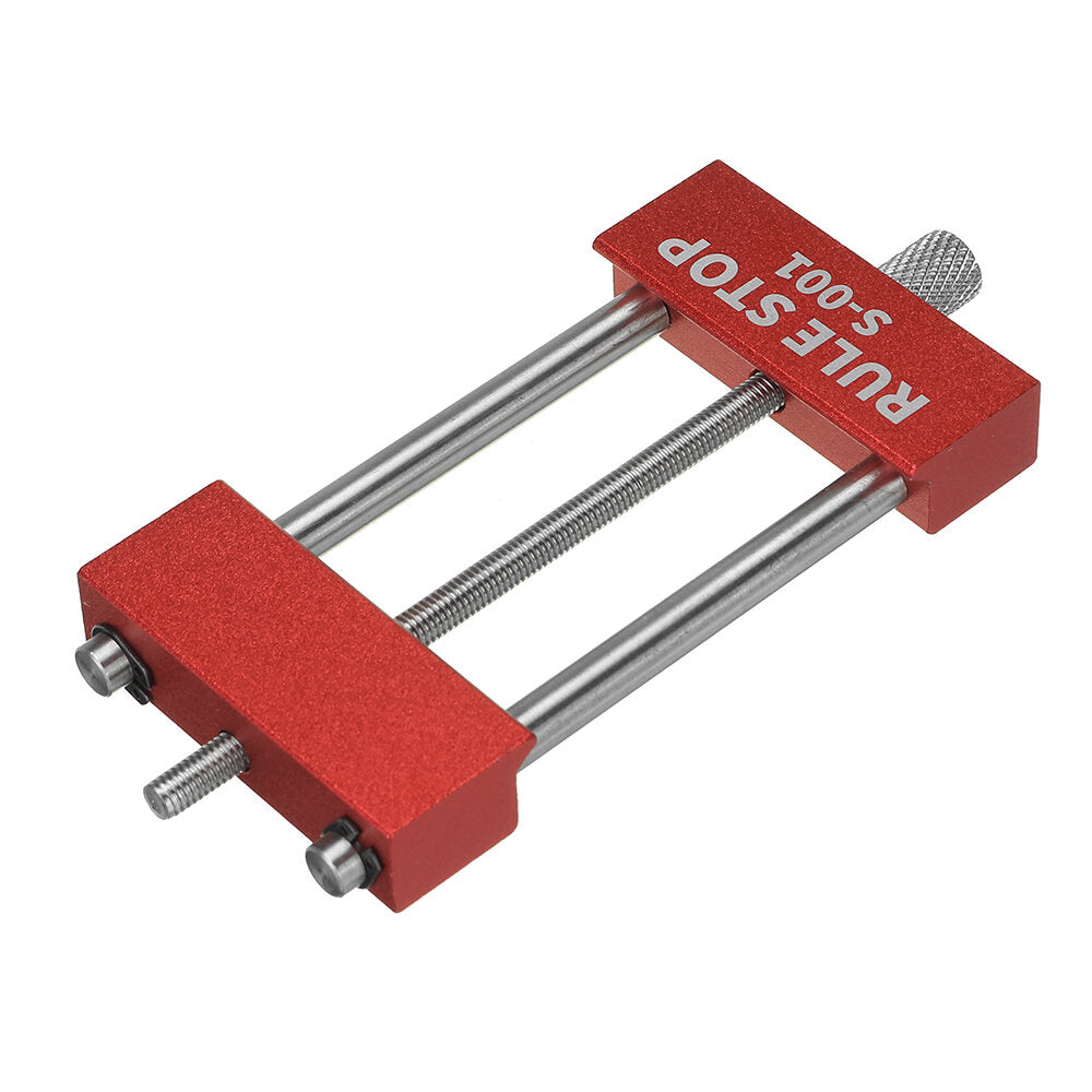 Aluminum Alloy Woodworking Rule Stop, 0-60mm Clamp Range, 95mm Length, Durable & High Precision Tool