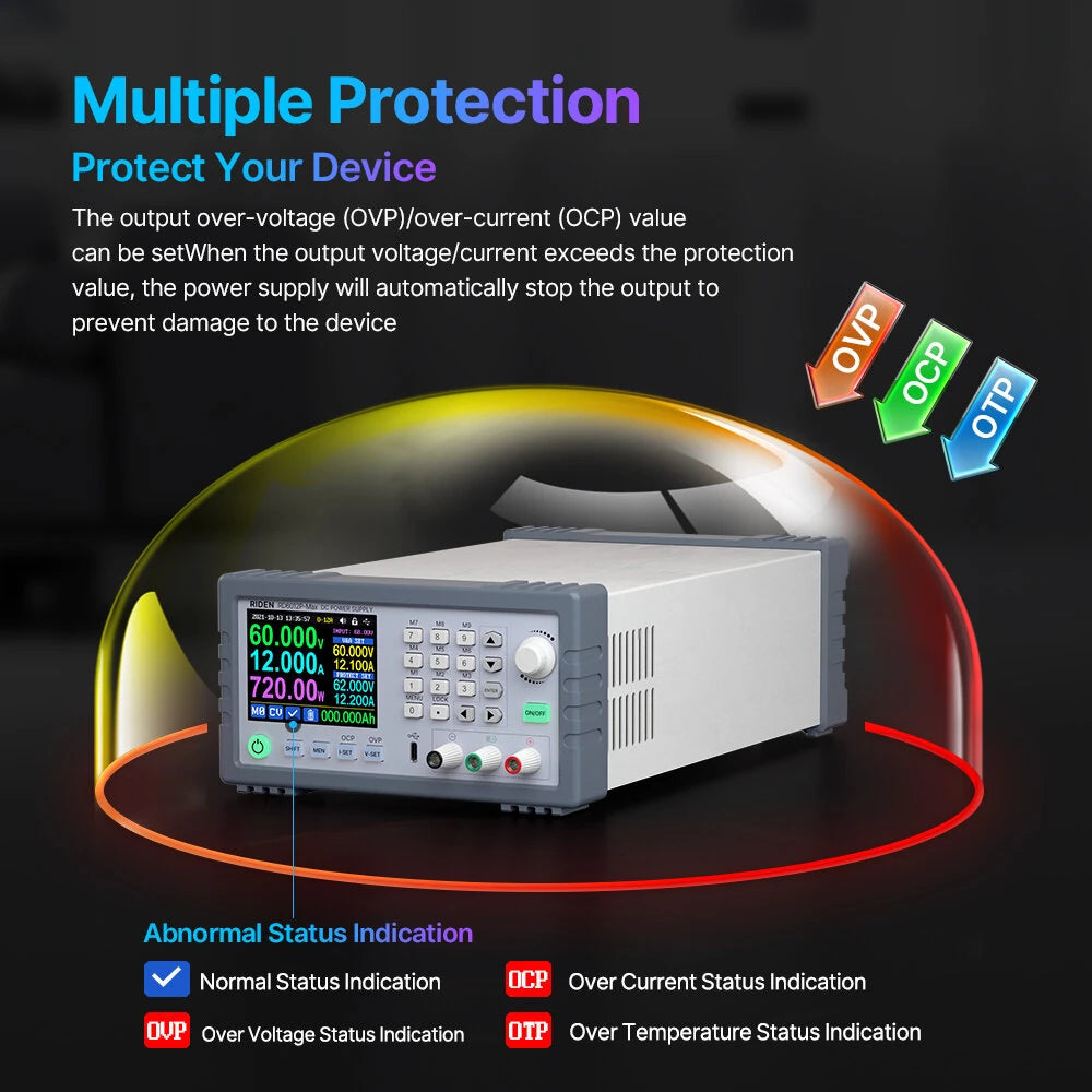 720W 60V 12A Completed Set 5 Digit AC to DC Laptop Mobile Phone Repair Regulated Power Supply