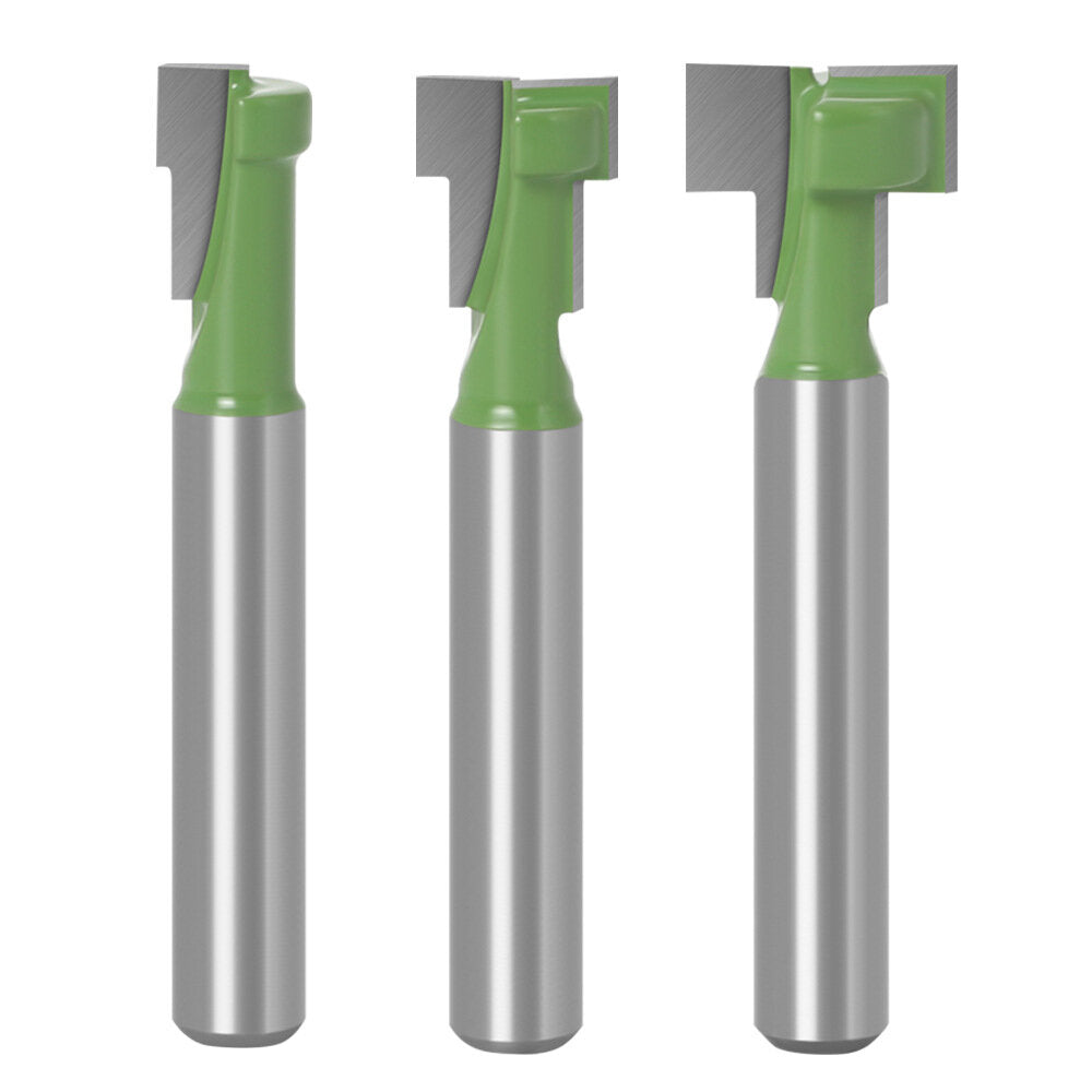 6mm 1/4" Shank T-Track Slotting & T-Slot Keyhole Cutter Router Bit Steel Handle 5/16" 3/8" 1/2" Length Cutter For Wood