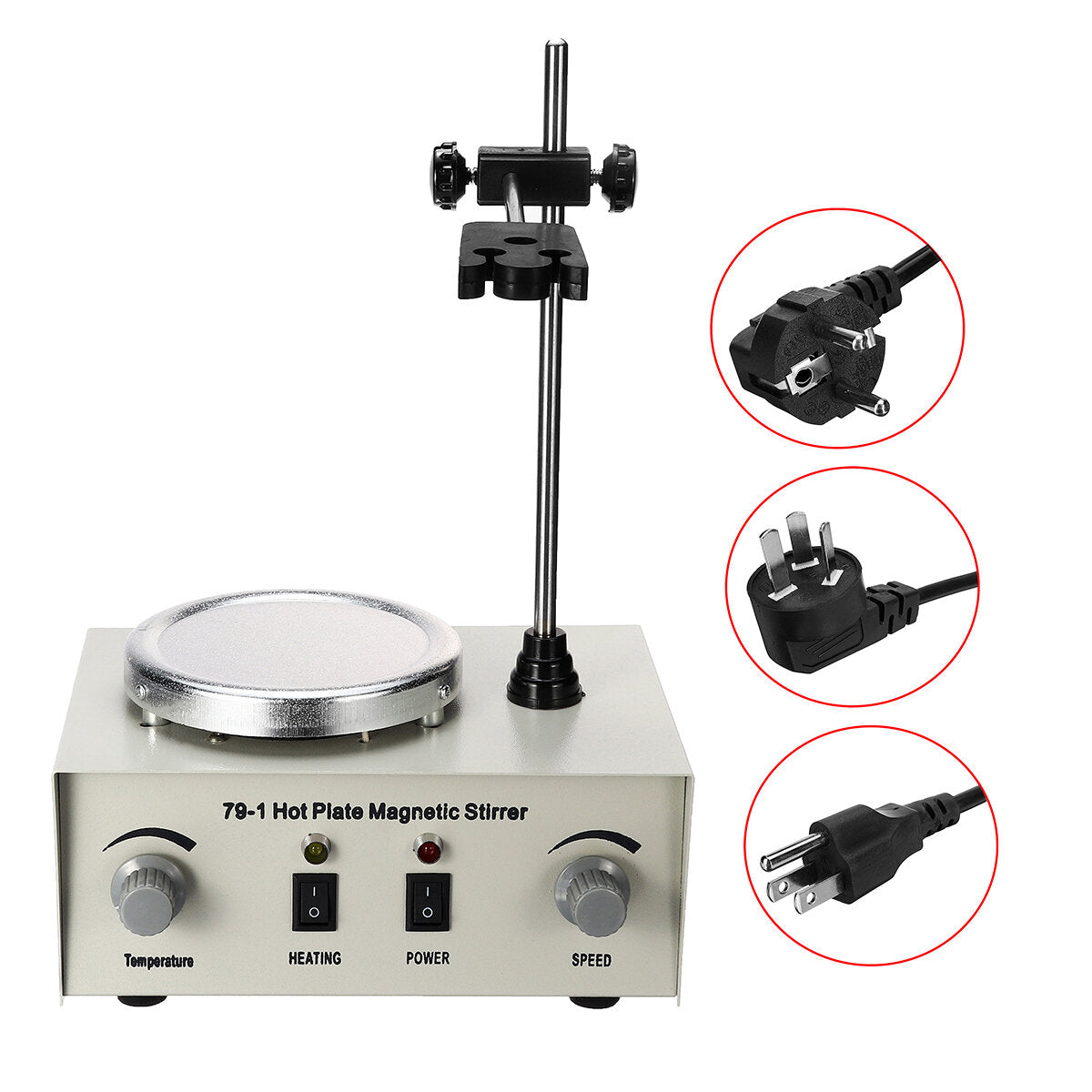 79-1 1000ML Hot Plate Magnetic Stirrer Lab Heating Mixer Temperature Speed Adjustable