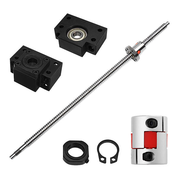 550mm Ball Screw with BK12 BF12 End Support and 6.35x10mm Coupler for CNC