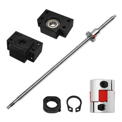 550mm Ball Screw with BK12 BF12 End Support and 6.35x10mm Coupler for CNC