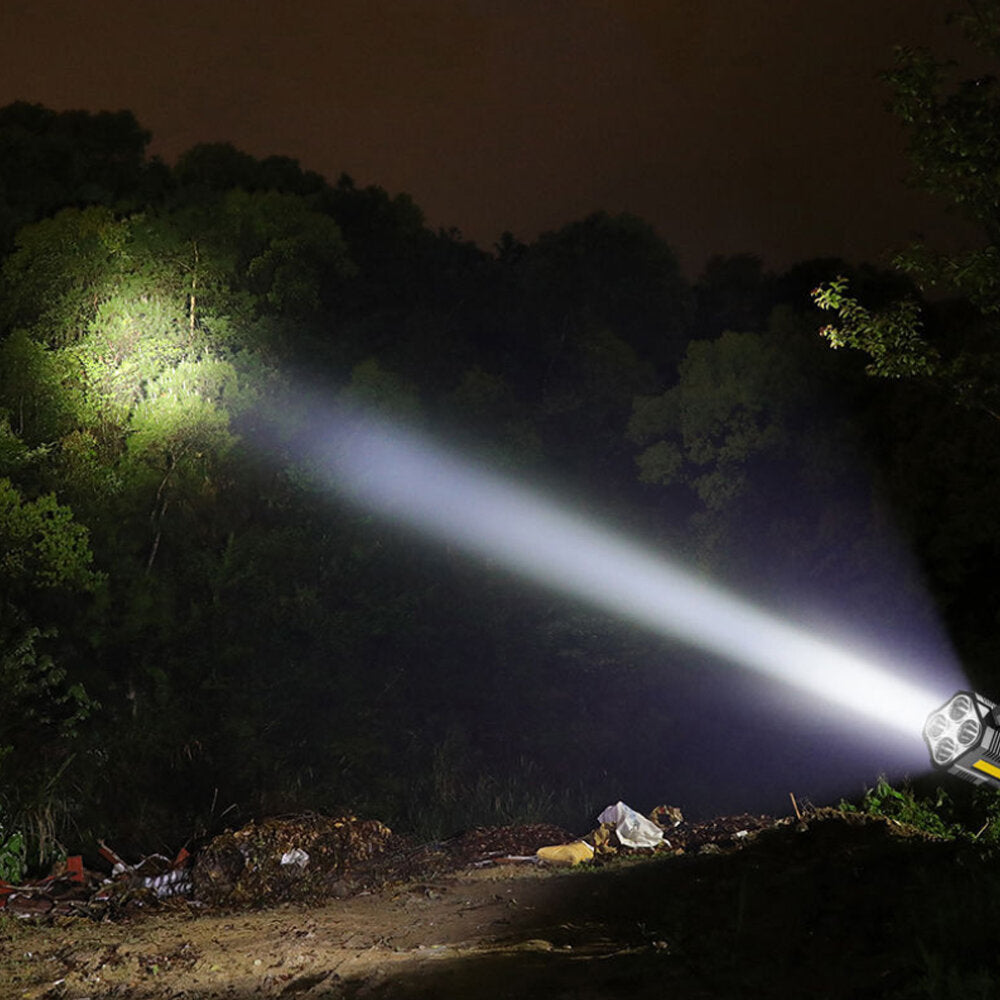 5 Cores XPE+COB ABS Handheld Housing Flashlight Built-in Battery With Sidelight Powerful LED Searchlight
