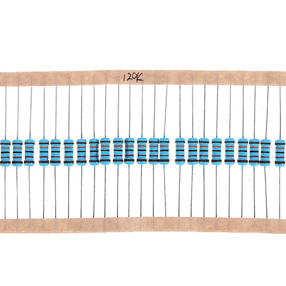 100pcs 1W 120KR Metal Film Resistor 1% 120K ohm Resistance