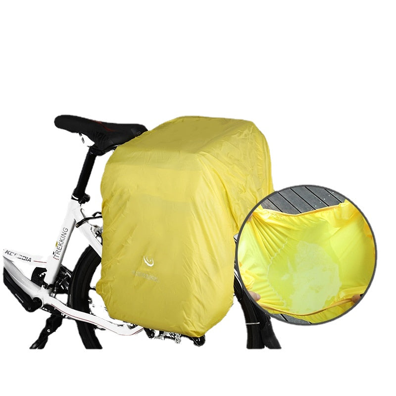 60L Bicycle Bag Black Blue Red Double Bicycle Rear Seat Rack Trunk Bag with rain cover Handbag Pannier Bike accessories