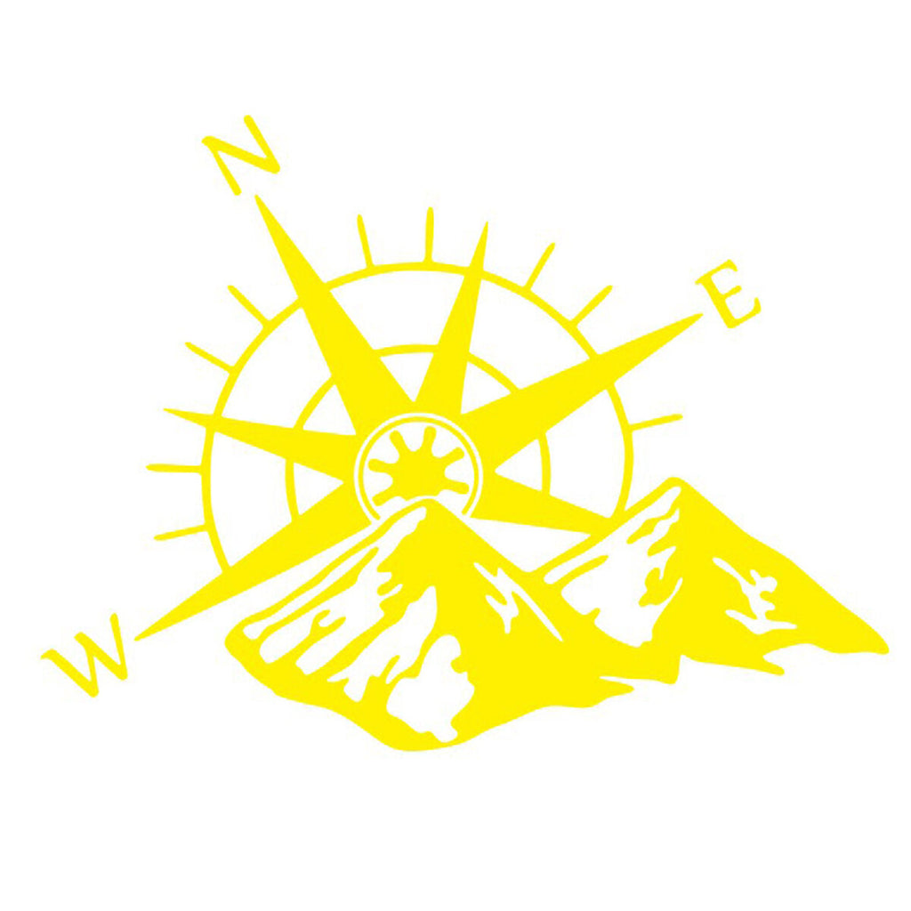 Car Sticker Decal Compass & Mountain 60x45cm For Camper Van Motorhome Car