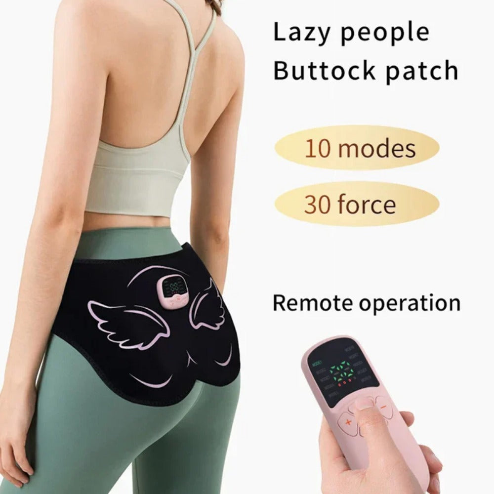 EMS Buttocks Trainer with Remote Control - USB Rechargeable Slimming Bandage for Men & Women, 10 Modes & 30 Levels