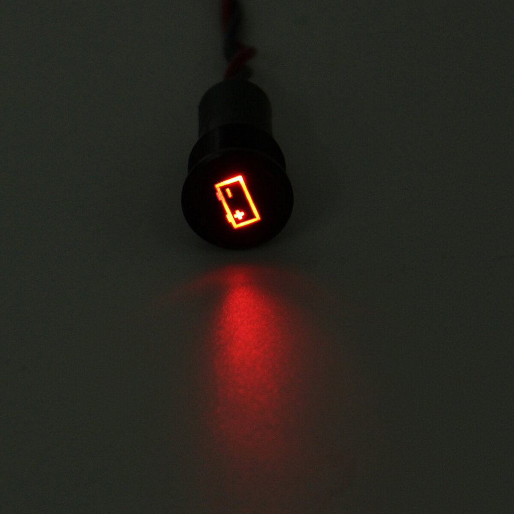 12V 16mm Metal LED Dash Panel Warning Pilot Light Indicator Lamp Boat