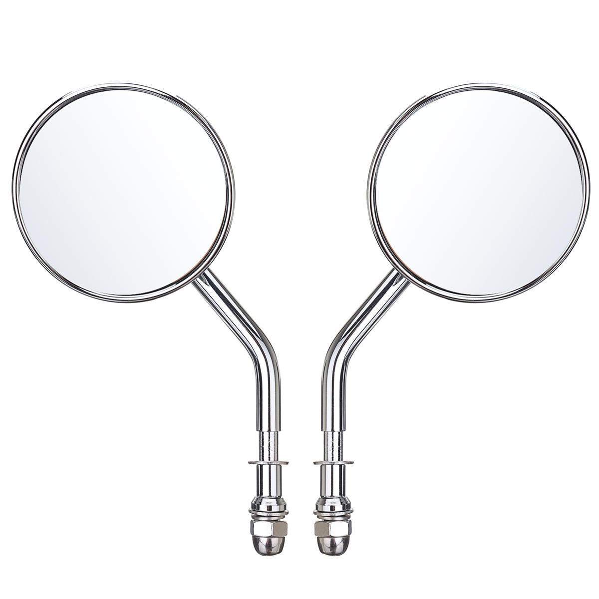 Diameter 85mm Retro Round Rearview Motorcycle Mirrors Long/Short Handle