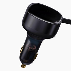 Enjoyment Retractable 2-in-1 Car Charger C+L 30W Dual Fast Charging