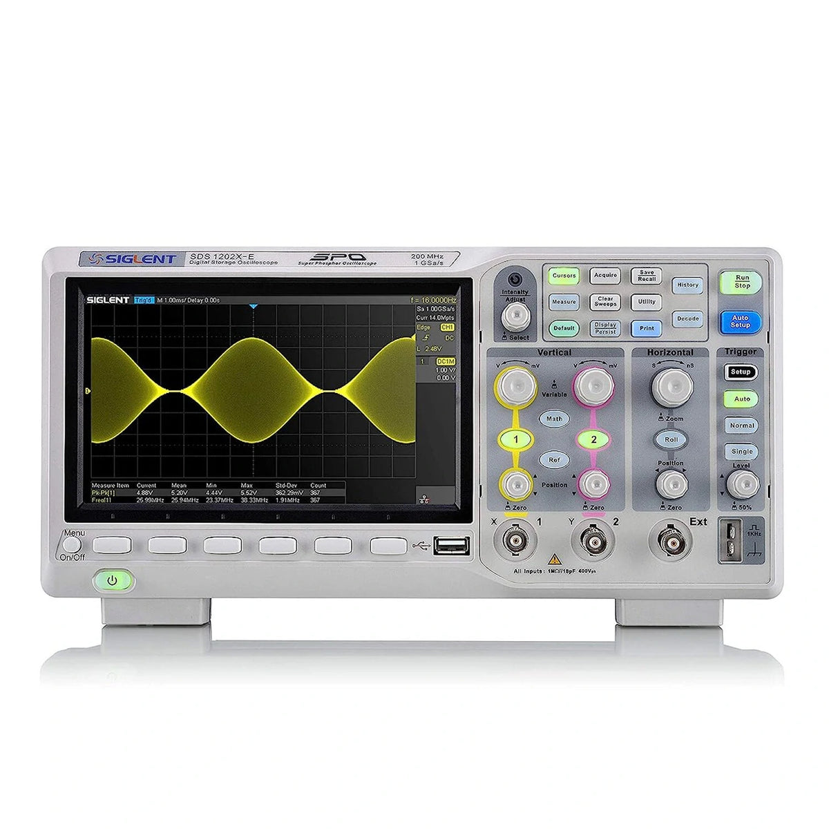 Digital Oscilloscope Grey 200 MHz 2 Channels Real-time Sampling 1 gsa/use 14 Mpts Record Length High-Speed Accurate Precision Tool