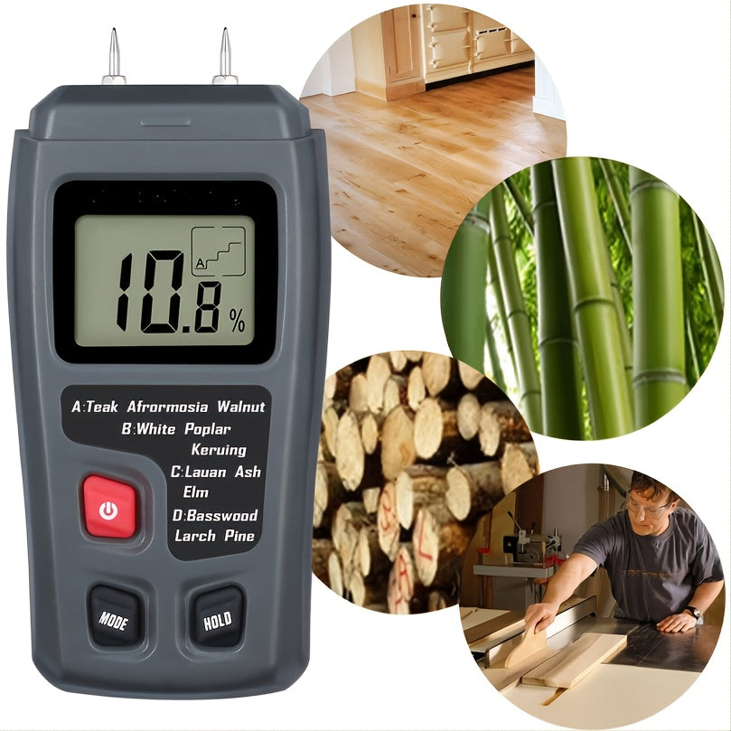 Wood Moisture Meter Handheld Digital LCD Tester