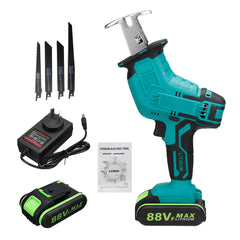 220V Rechargeable Cordless Reciprocating Saw Handheld Wood With Metal Cutting Kit