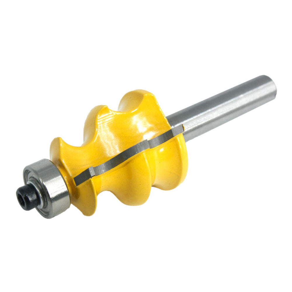 8mm 1/2 Inch Shank Oblique Arc Curve Line Router Bit Architectural Molding Woodworking Milling Cutter Carving Knife