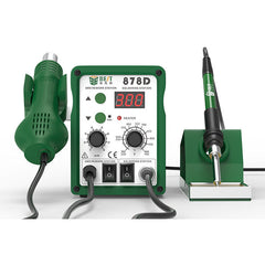2 in 1 110V/220V Digital Display Lead-free Hot Air Gun Soldering Rework Station with 3 Nozzles