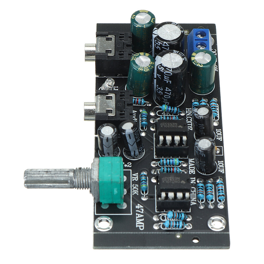 AC 6V~18V/ DC9-24V Dual-channel Single Power Supply 47 Amplifier Board Circuit Board PCB Module