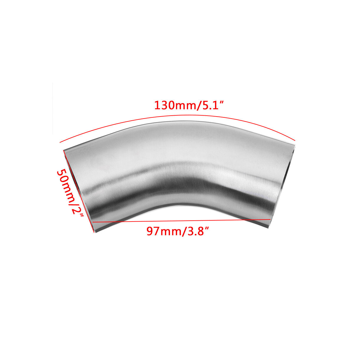 1.5 / 2 / 2.5 / 3" OD 45 Degree Exhaust Pipe Bends Tube Elbows  Stainless Steel