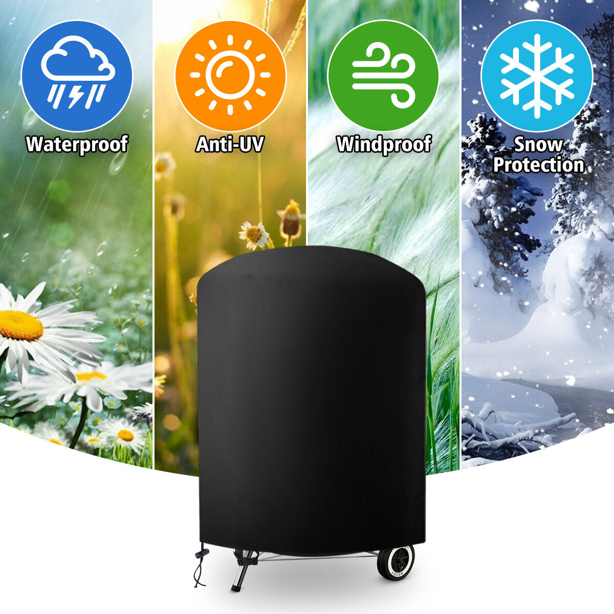 BBQ Cover Waterproof Outdoor Home Garden Dust Rain Barbecue