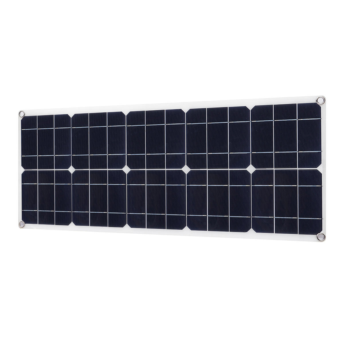 30W 18V Monocrystalline Solar Panel Dual 12V/5V DC USB Charger Kit with 10A Solar Controller & Cables