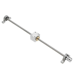 400mm Lead Screw Set with Nut Housing Bracket Mounted Ball Bearing and Shaft Coupling