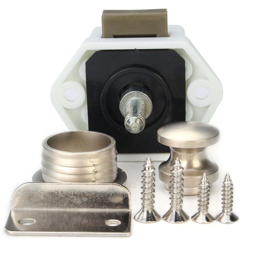 Push Button Catch Push Button Cabinet Latch for Rv/Motor Home Cupboard Caravan Lock for Cupboard Push Latch Lock Push Button Latch