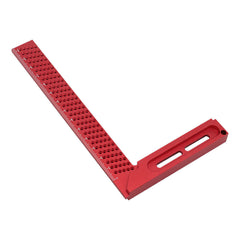 Red T-Shaped Woodworking Ruler - 160mm Aluminum Alloy Cross Measurement Tool for Accurate Line Drawing