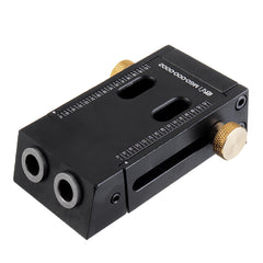 Woodworking Aluminum Alloy Pocket Hole Jig 9mm Carpentry Hole Angle Drill Guide with Step Drill Bit Set